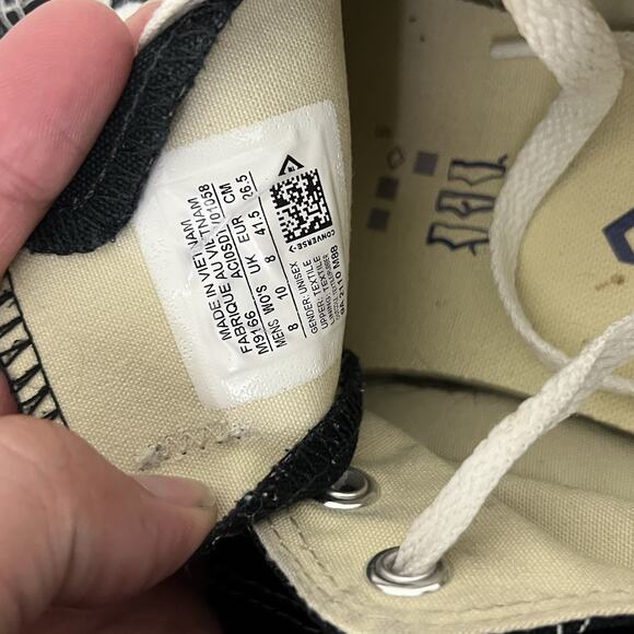 Converse Chuck Taylor All Star Mens 8/Womens 10 Black Low Top Casual Shoes - Picture 5 of 5